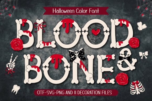 Blood & Bone: A Playful Font for Halloween Crafting