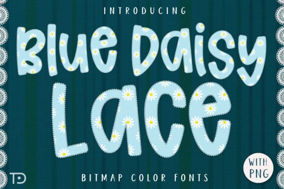 Blue Daisy Lace: A Shabby Chic Font for Whimsical Designs