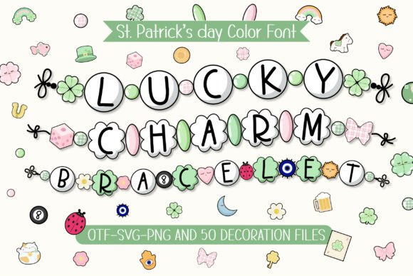 Discover the Playful Spirit of the Lucky Charm Bracelet Font