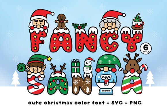 Fancy Santa: A Playful Christmas Font for Festive Designs
