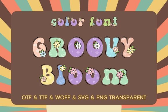 Groovy Bloom: A Playful Retro Typeface for Creative Projects