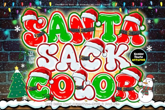 Instant Holiday Cheer: Working with Santa Sack Color Font