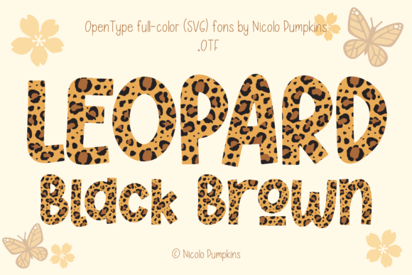 Leopard Black Brown: A Playful Pattern Font for Modern Brands
