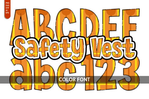 Safety Vest: A Playful Color Font for Creative Projects