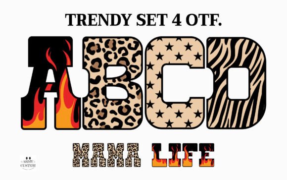 Trendy Set 4 Mama Life: Wild Patterns Meet Modern Design