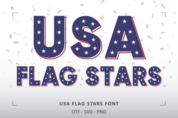 USA Flag Stars: A Patriotic Typeface for Bold Designs