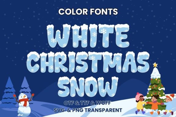 White Christmas Snow: A Playful Color Font for Festive Designs